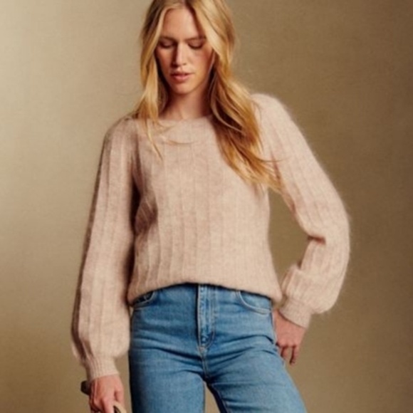Sezane Sweaters - Sezane Aretha Jumper Soft Blush Pink